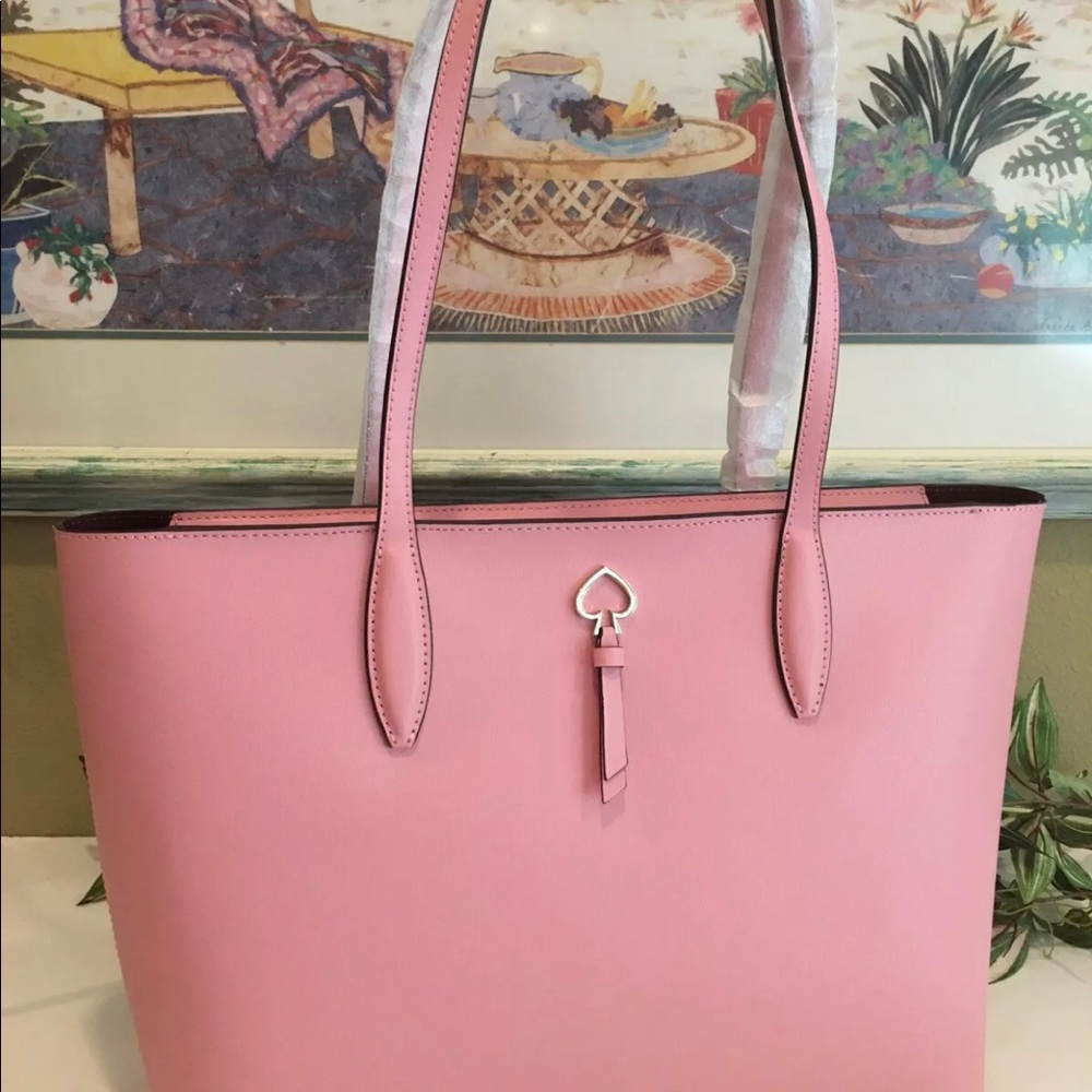 KATE SPADE ADEL LARGE TOTE SHOULDER BAG CARNATION - Picture 5 of 11